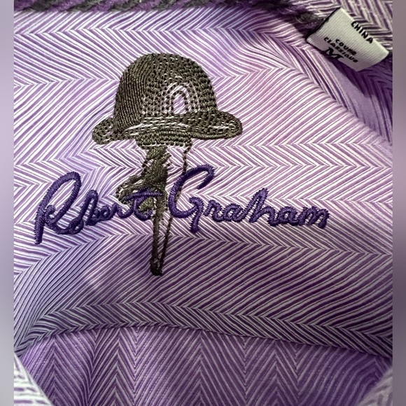 Robert Graham Classic Fit Shirt Size Size M MISSING A BUTTON - Picture 10 of 13